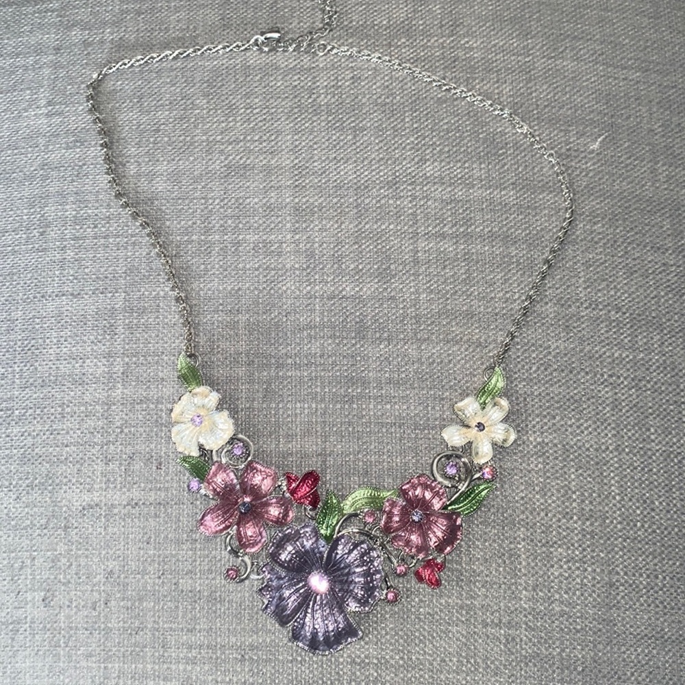 Simona Floral Statement Necklace